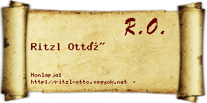 Ritzl Ottó névjegykártya